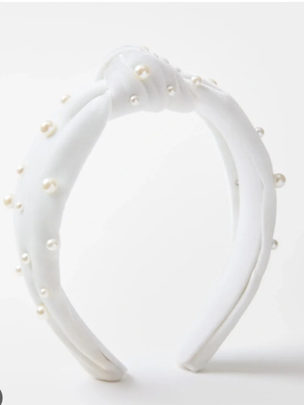 Pearlized Velvet Knot Headband